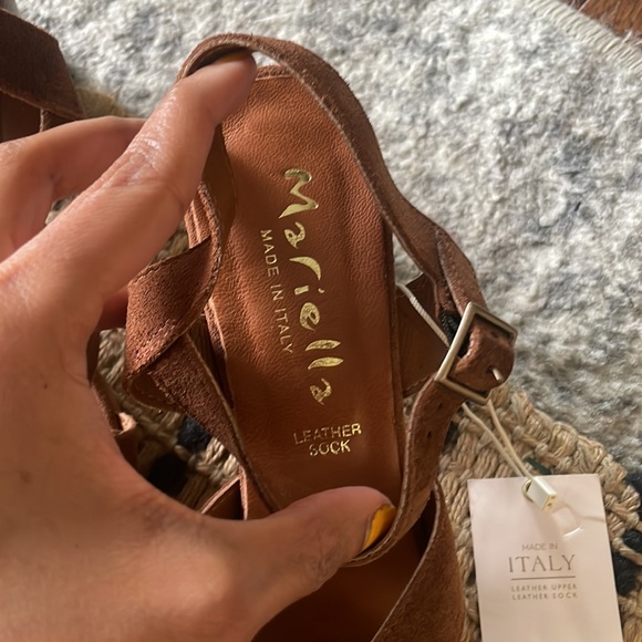 Mariella Leather (Suede) Block Heel Sandals - Picture 3 of 5